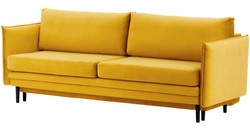 Sofa do pokoju z funkcją spania - musztardowa