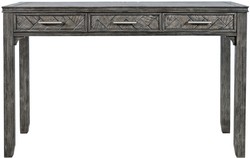 Biurko drewniane Avola AV1356-48 w stylu vintage - szarobrązowe