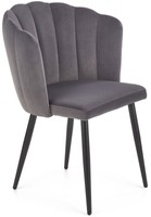 Fotelowe krzesło typ muszelka K386 - popielaty
