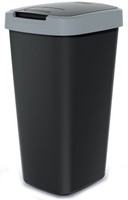 Pojemnik na śmieci COMPACTA Q 25 litrów - smooth gray / czarny
