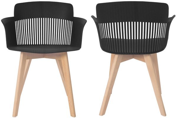Głębokie stylowe krzesło fotel IMPERIA - czarne