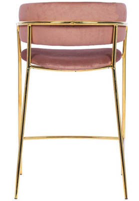Krzesło barowe z podłokietnikami hoker EVIA - różowy