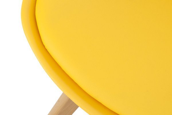 Krzesło do jadalni DSW DAW Eames BOLONIA - żółte z poduszką