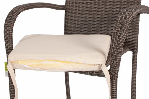 Krzesło ogrodowe z technorattanu MALAGA - brązowe