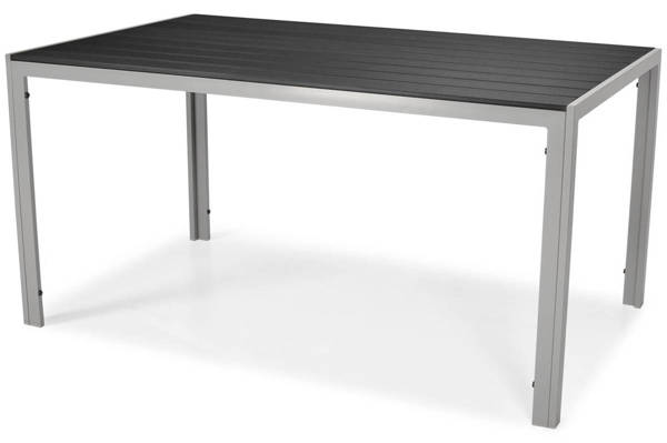 Meble ogrodowe składane aluminiowe MODENA Stół i 6 krzeseł - Czarne