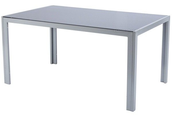Meble ogrodowe składane aluminiowe WENECJA Stół i 6 krzeseł - Srebrne