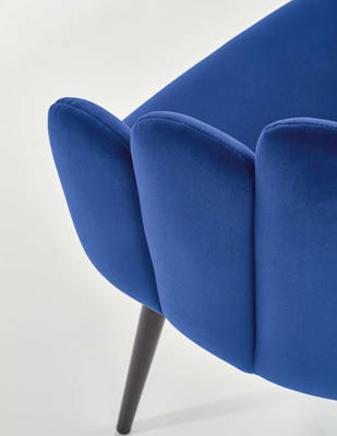 Nowoczesne krzesło fotel glamour - granatowy