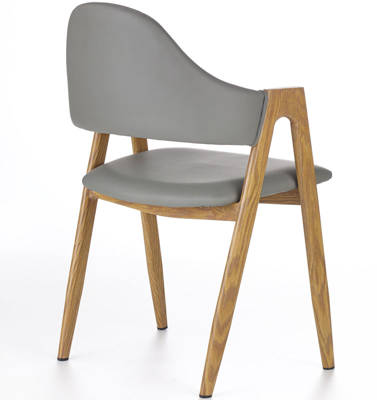 Nowoczesne krzesło loft eco skóra - szary