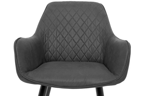 Nowoczesne krzesło tapicerowane fotel EMMA - ciemny szary