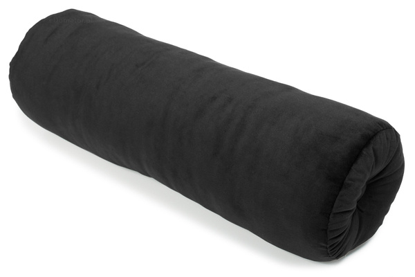 Poduszka dekoracyjna wałek z guzikiem 50 cm - czarny