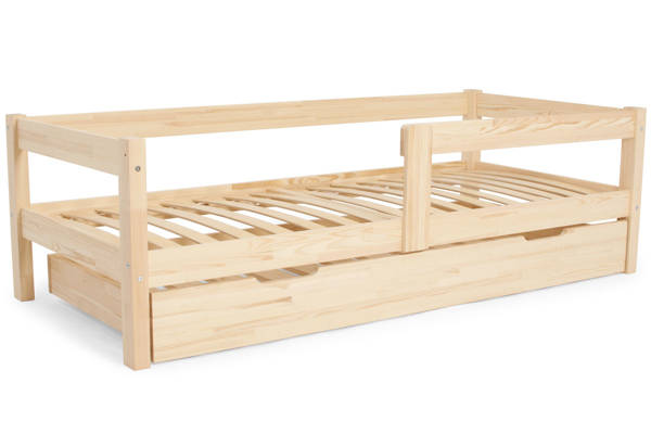 Pojedyncze łóżko dla dziecka z szufladą 80x190 - sosna