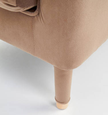 Skandynawski fotel tapicerowany BALTIMORE- beżowy nude