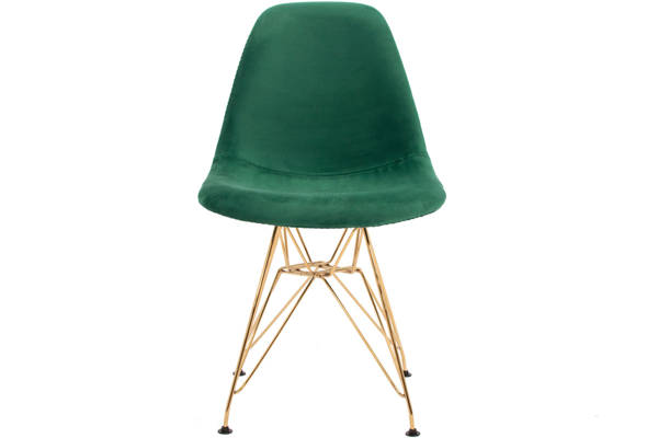 Stół PORTLAND (200/160x90) i 6 krzeseł VIOLET - zestaw do salonu - brąz + zielony