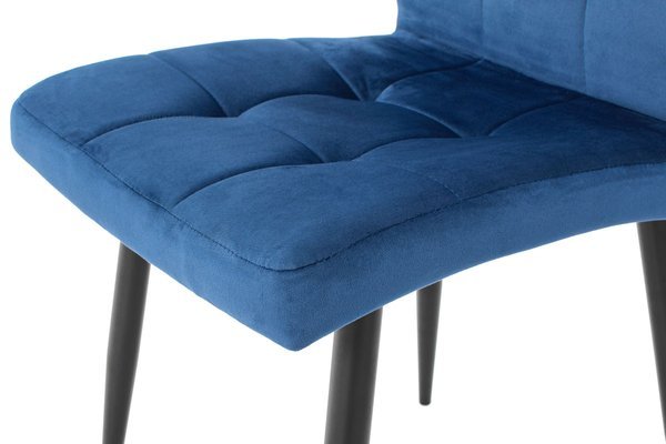 Stół PORTLAND (200/160x90) i 8 krzeseł DIANA - zestaw mebli do jadalni - brąz + niebieski