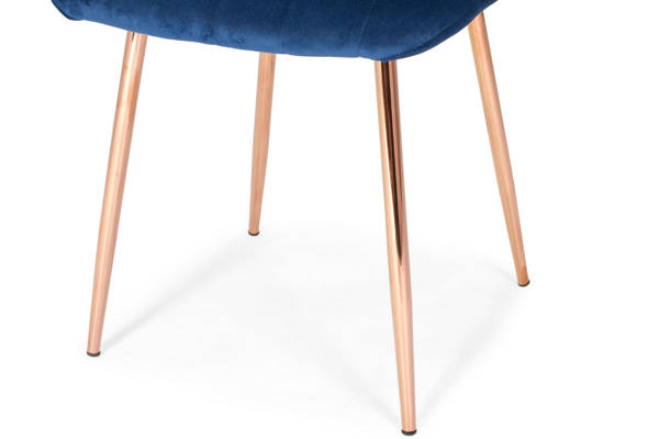 Stół PORTLAND (200/160x90) i 8 krzeseł SOFIA - zestaw do salonu - szary + niebieski