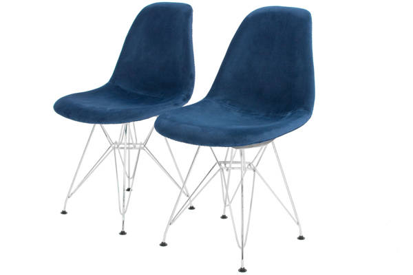Stół PORTLAND (200/160x90) i 8 krzeseł VIOLET - komplet mebli do jadalni - szaro-niebieski