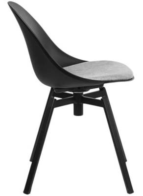 Wygodne krzesło obrotowe z poduszką loft VITO - czarny