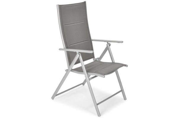 Zestaw ogrodowy aluminiowy MODENA Stół i 6 krzeseł - Srebrny