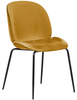Krzesło tapicerowane welurowe BOLIWIA - musztardowy