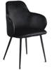 Tapicerowane krzesło czarne nogi MADRYT - czarny